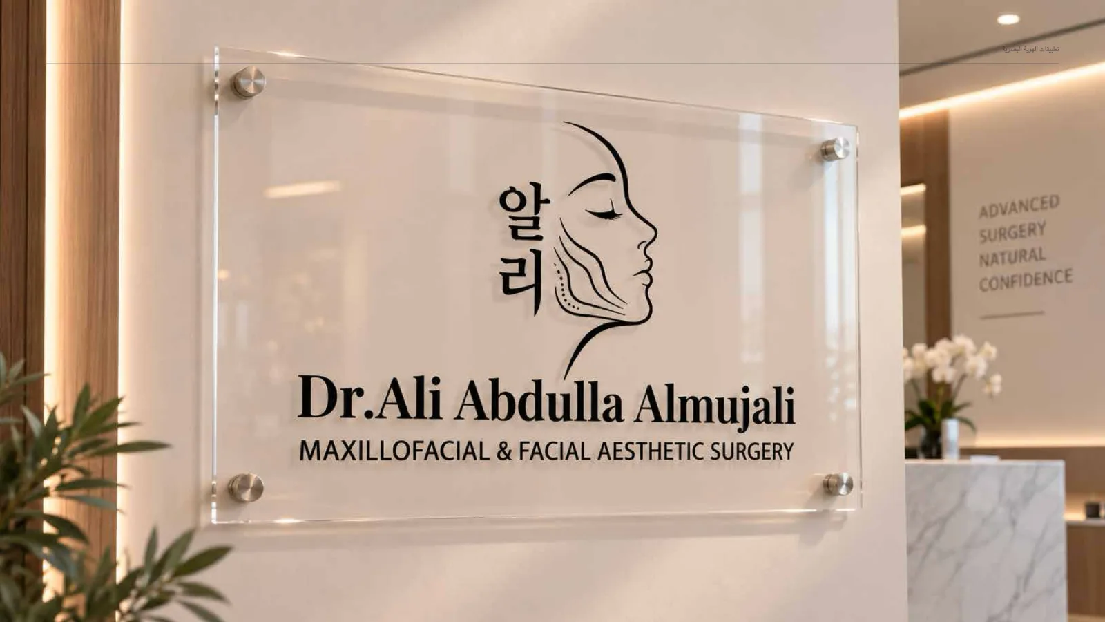 Clinic sign with Dr. Ali’s logo